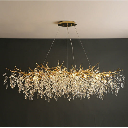 Lustre en verre au style français élégant