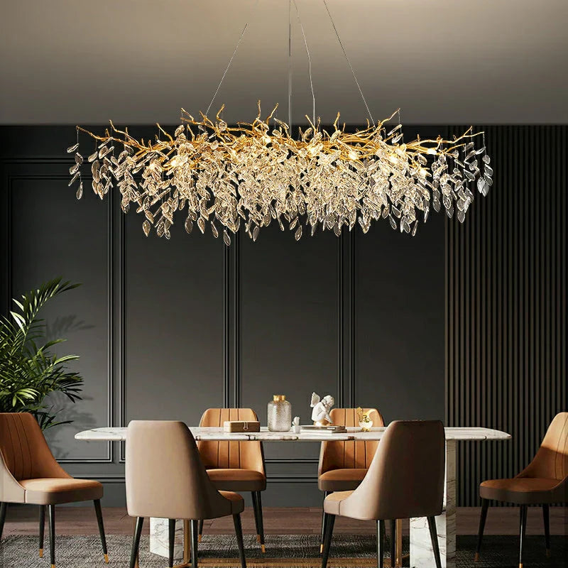 Lustre en verre au style français élégant