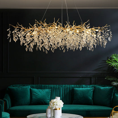Lustre en verre au style français élégant