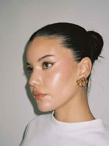 Vyanna - 14K Gouden & Zilveren Rozenoorbellen
