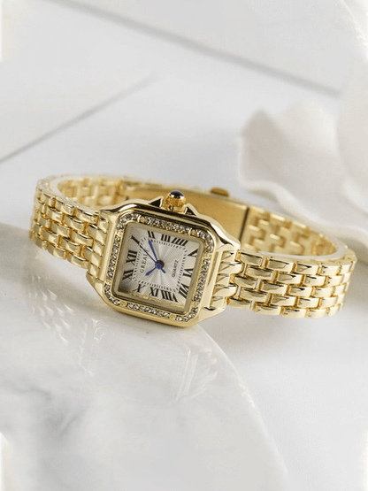 Novessa - Premium Vierkante Quartz Horloge