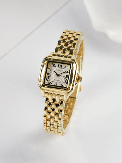 Novessa - Premium Vierkante Quartz Horloge