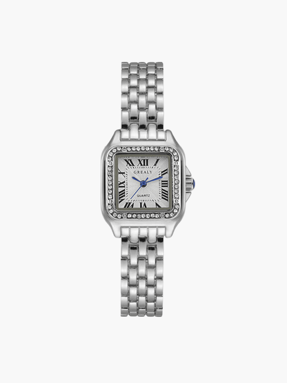 Novessa - Premium Vierkante Quartz Horloge