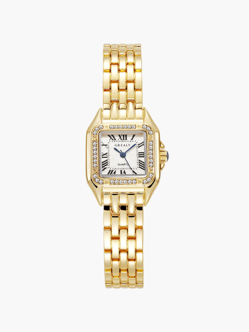 Novessa - Premium Vierkante Quartz Horloge