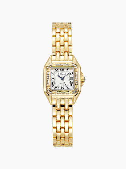 Novessa - Premium Vierkante Quartz Horloge