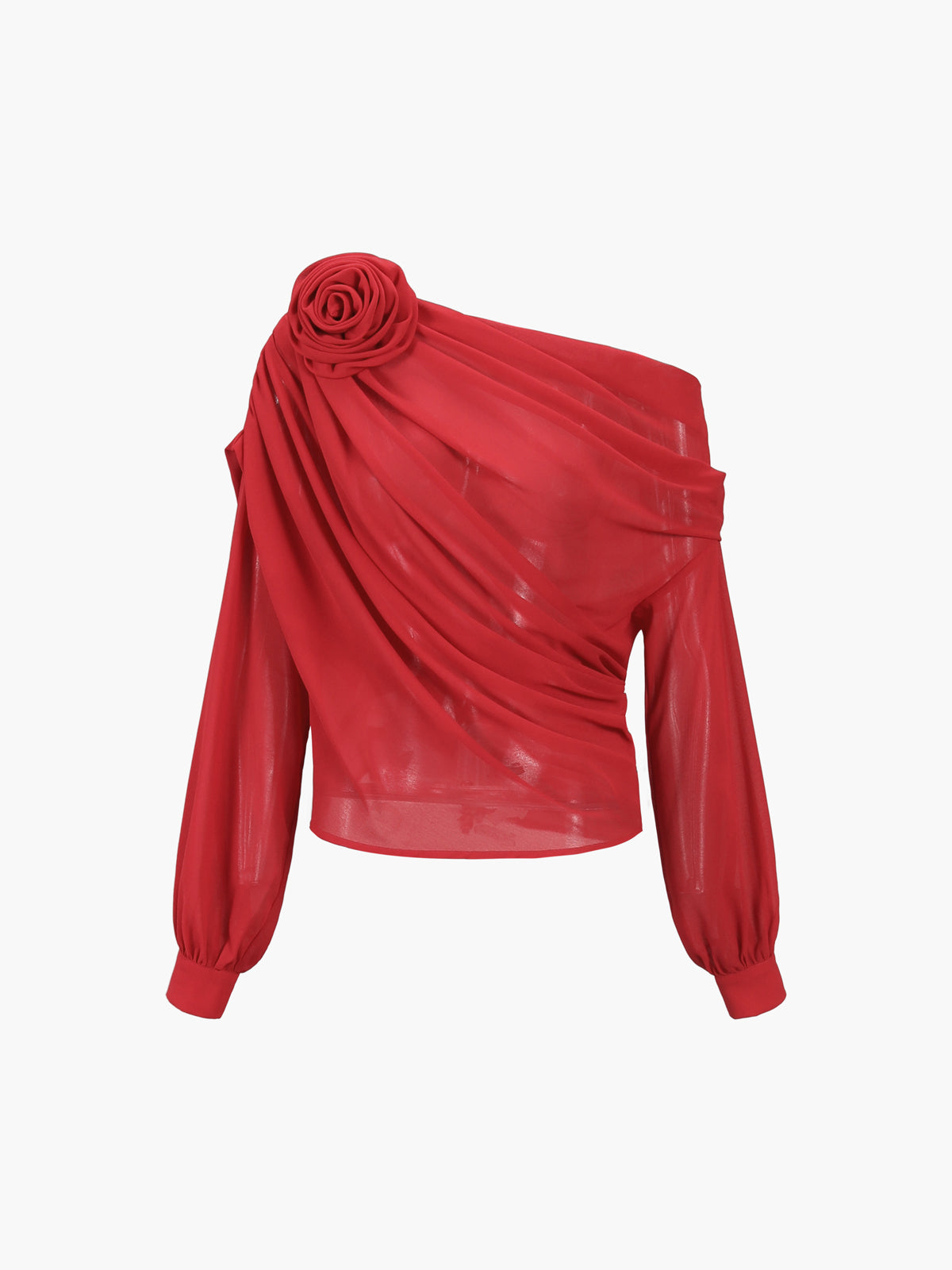 Chiffon One Shoulder Top