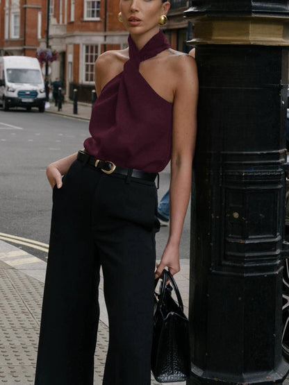 Cross Halter Tank Top