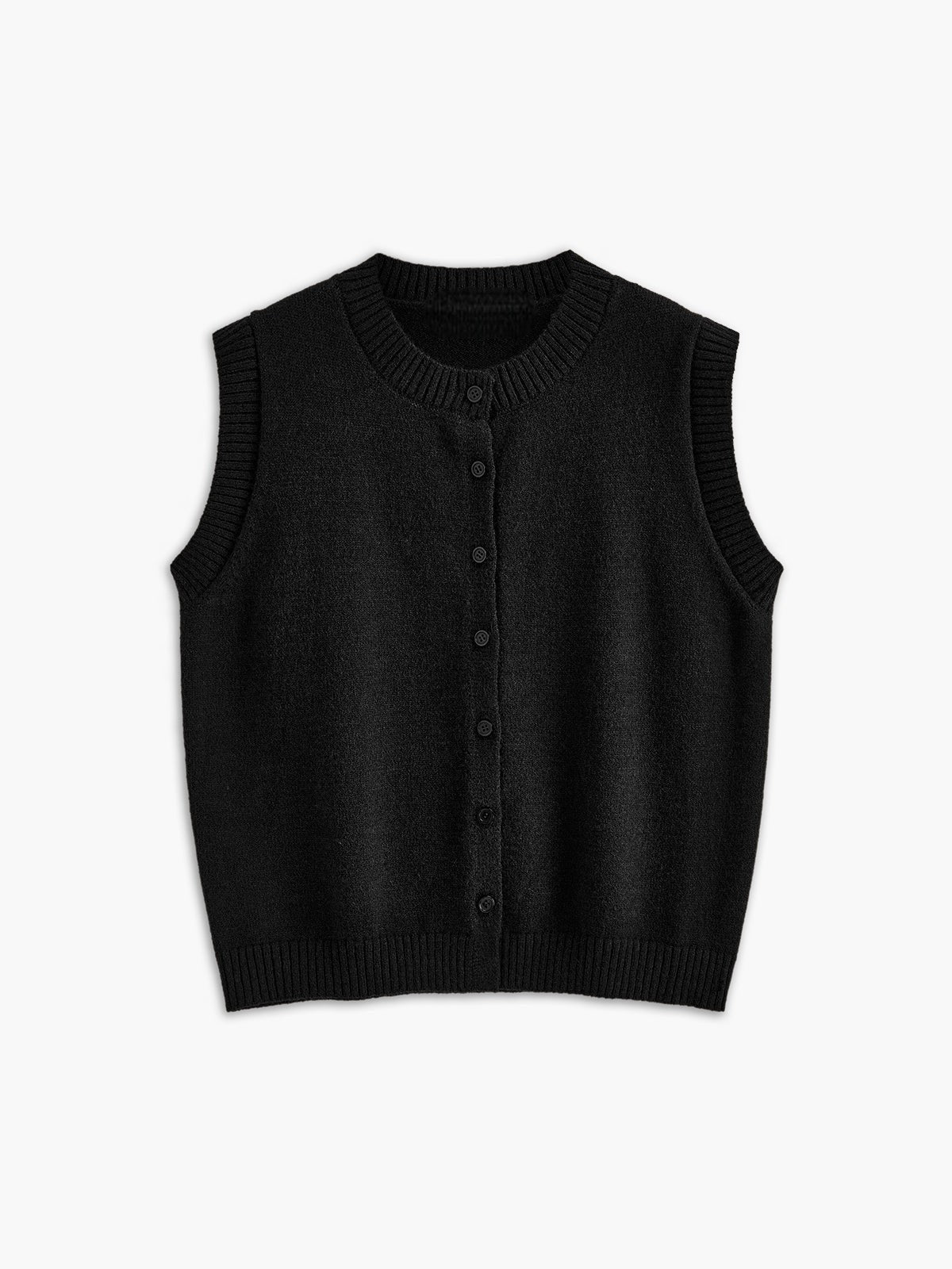 Casual Button Up Sweater Vest