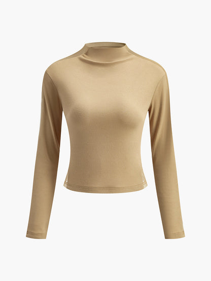 Plain Tulle Long Sleeve T-Shirt