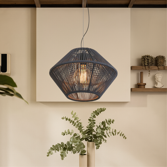 Luminária pendente artesanal feita à mão