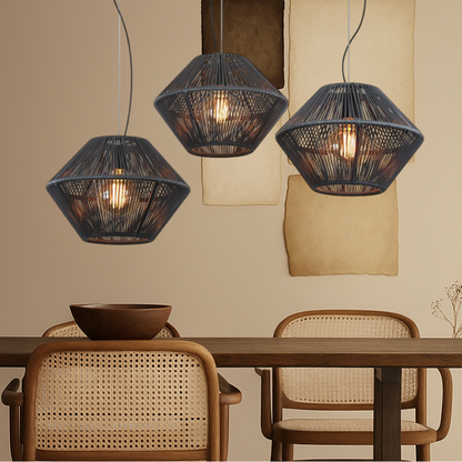 Luminária pendente artesanal feita à mão