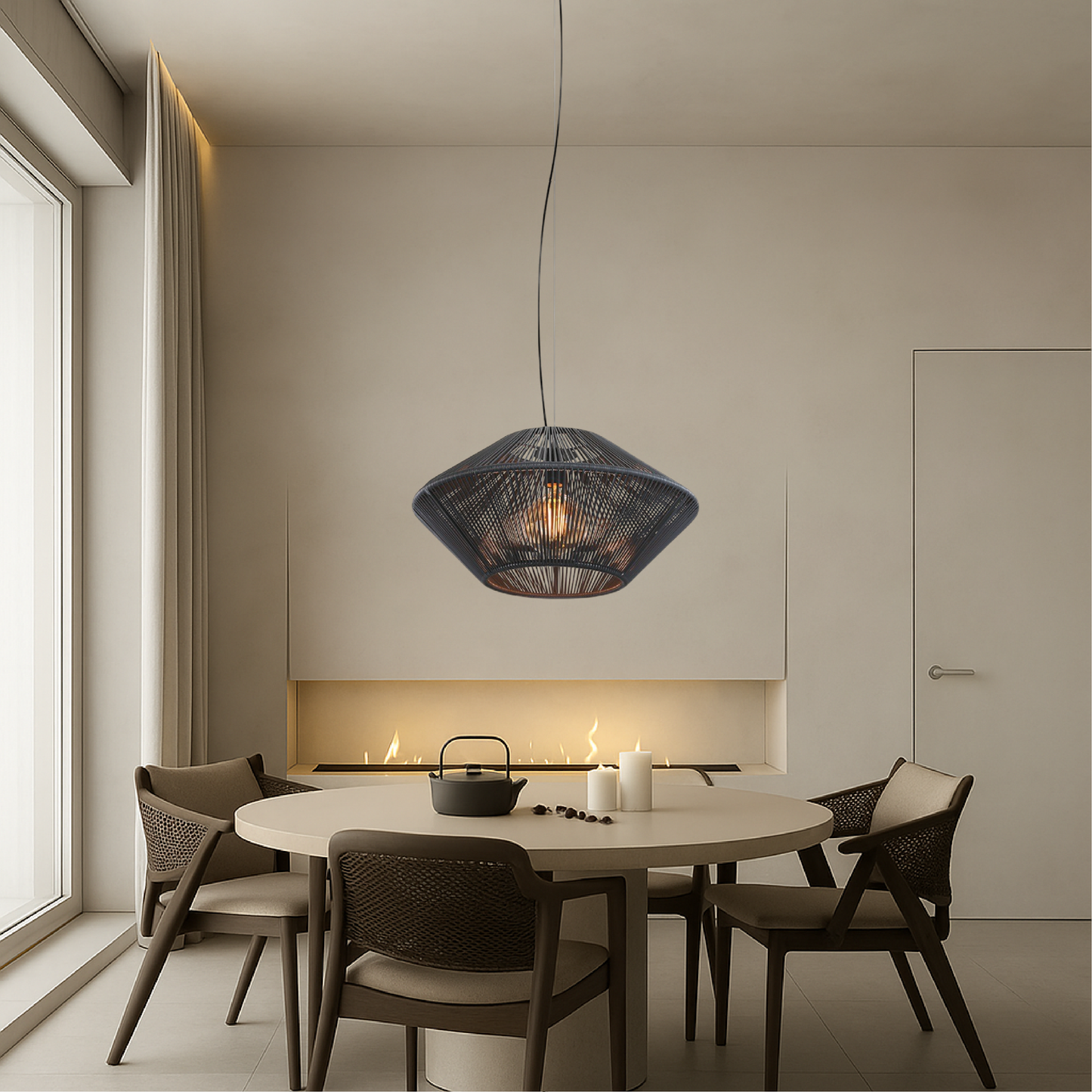 Luminária pendente artesanal feita à mão