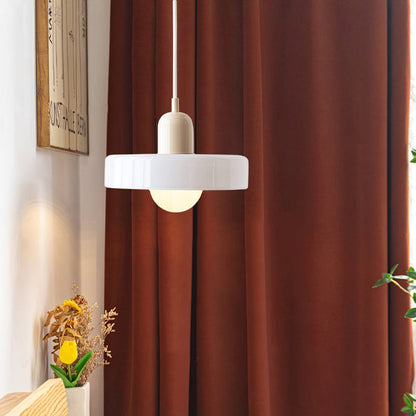 Bauhaus-Style Colored Glass Pendant Light