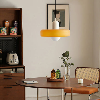 Bauhaus-Style Colored Glass Pendant Light