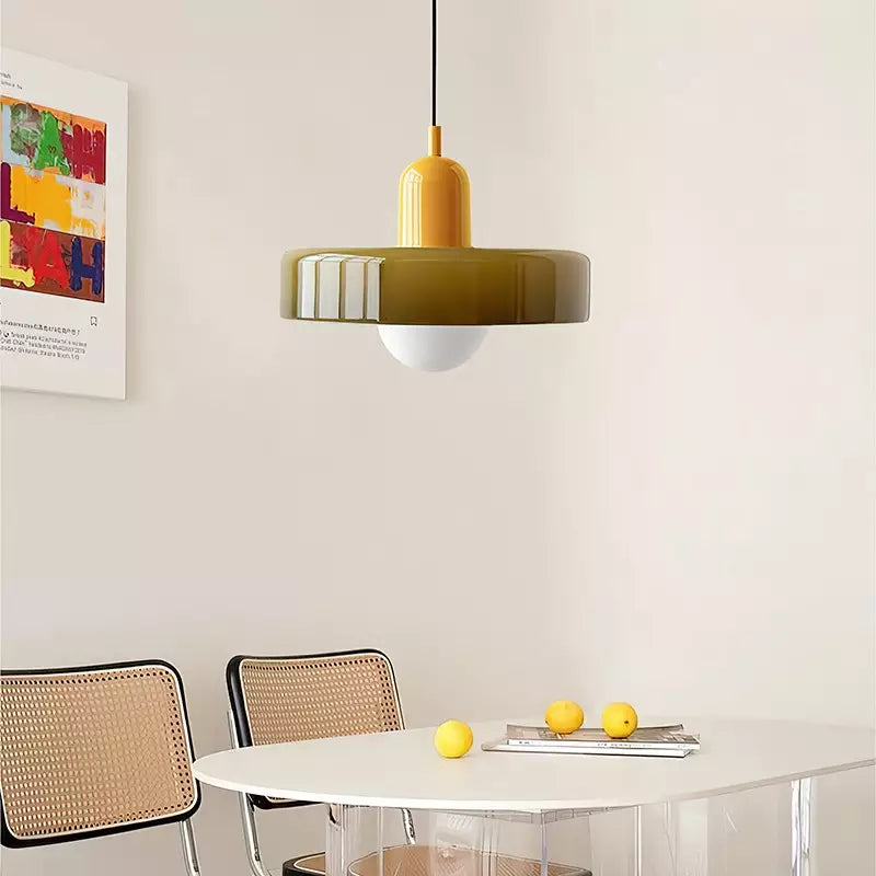 Bauhaus Bunte Glas Pendelleuchte – Modernes Design für stilvolle Beleuchtung