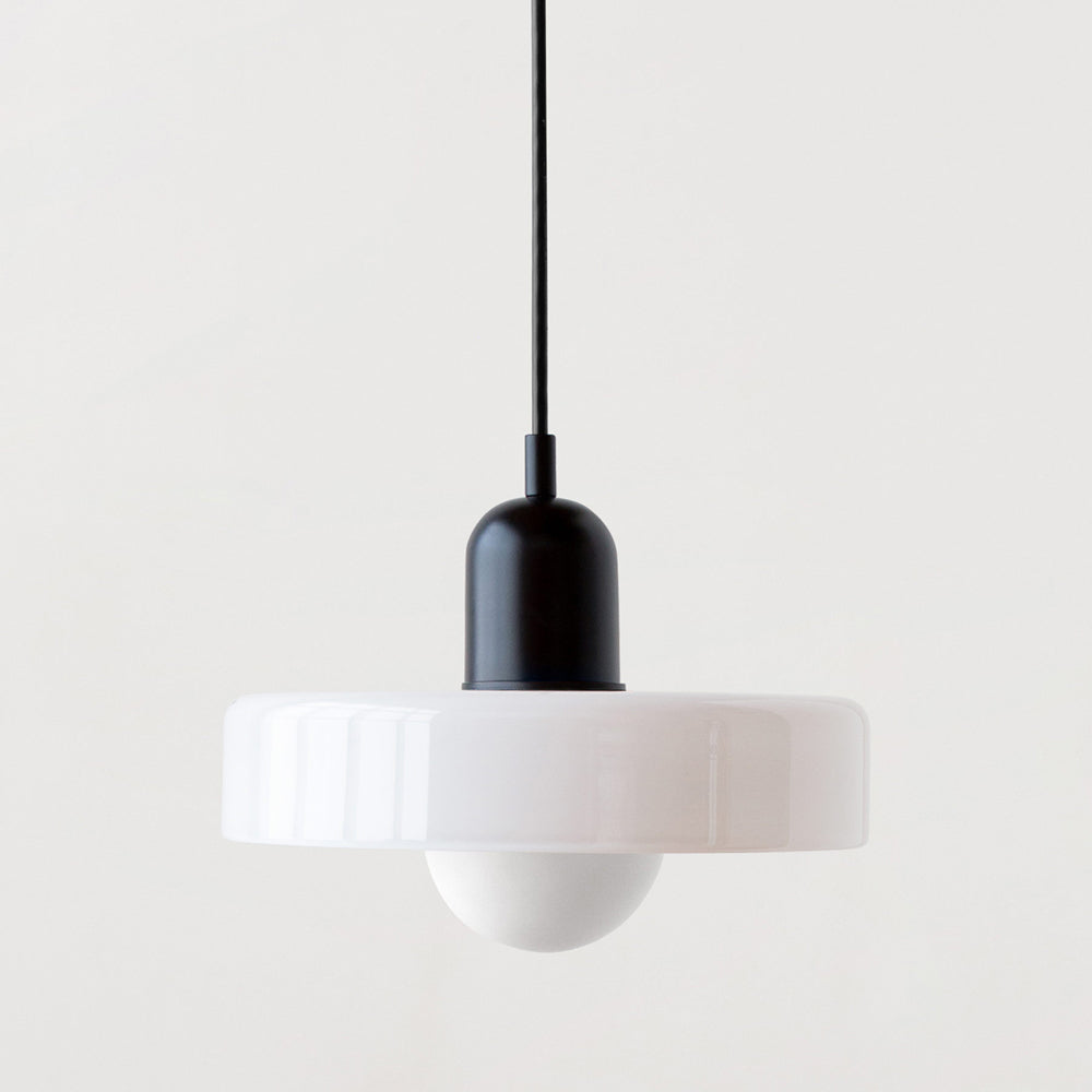 Bauhaus-Style Colored Glass Pendant Light