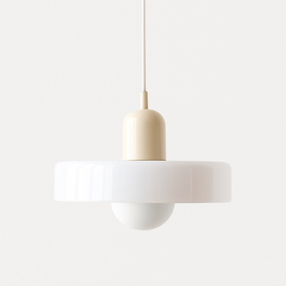 Bauhaus-Style Colored Glass Pendant Light