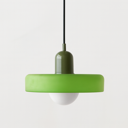 Bauhaus-Style Colored Glass Pendant Light