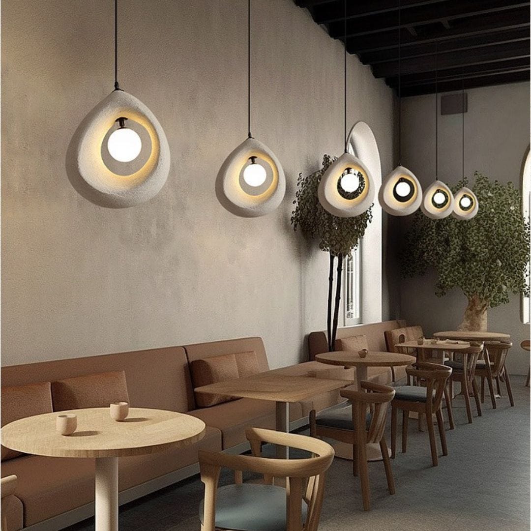 Circular Wabi-Sabi Pendant Light