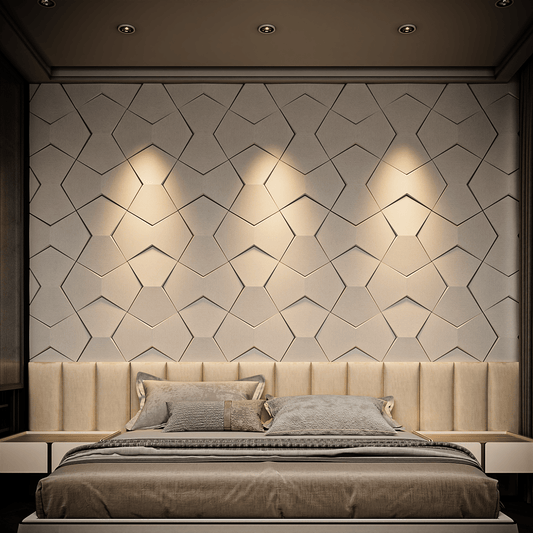 Bowtie Geometric 3D Leather Wall Panel