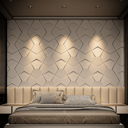 Bowtie Geometric 3D Leather Wall Panel