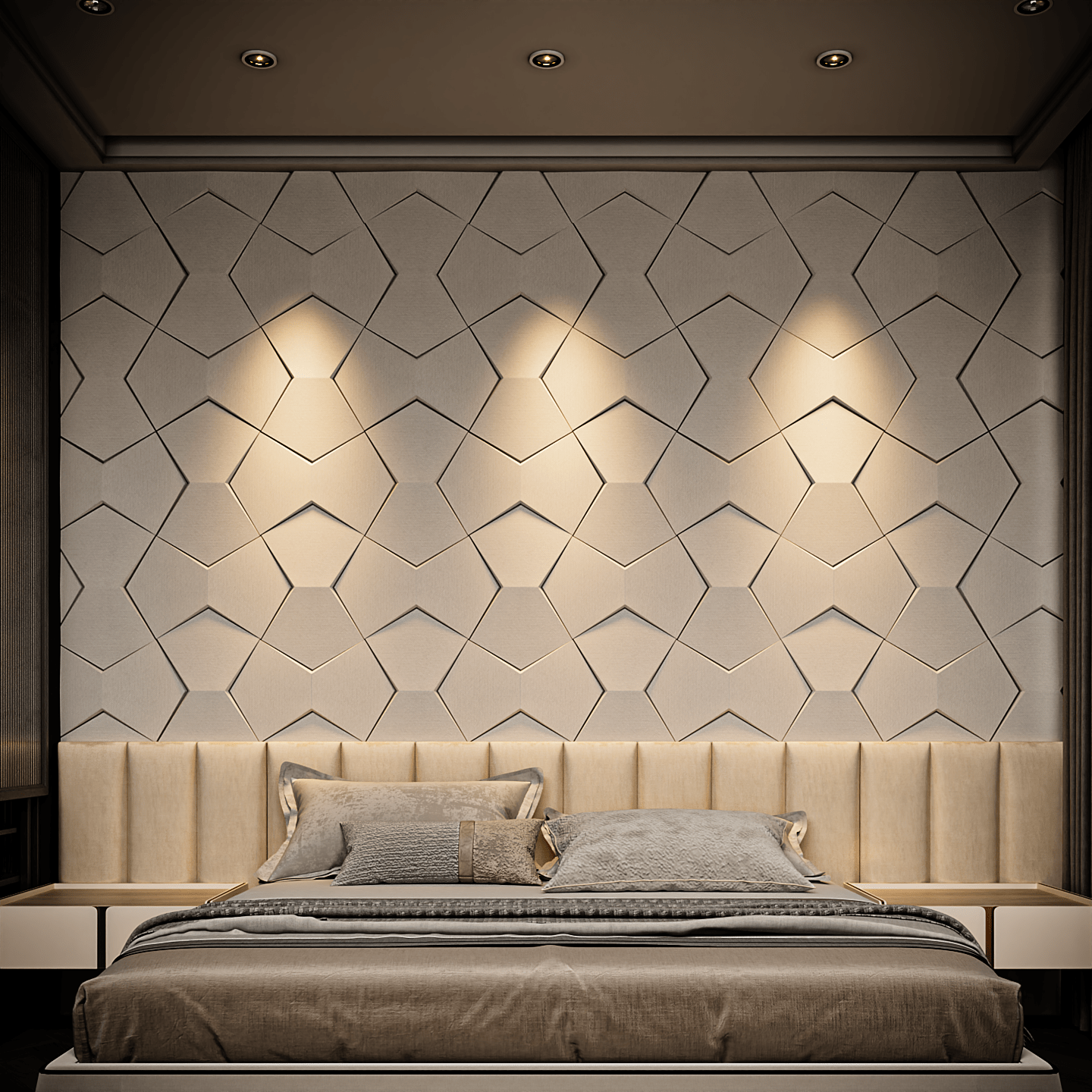 Bowtie Geometric Leather Panel
