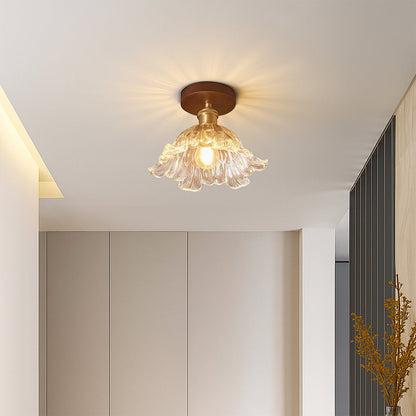 Elegant Flower-Shaped Glass Ceiling Light for a Bright and Stylish Home Decor