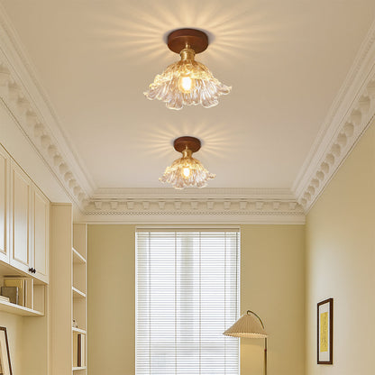 Elegant Flower-Shaped Glass Ceiling Light for a Bright and Stylish Home Decor