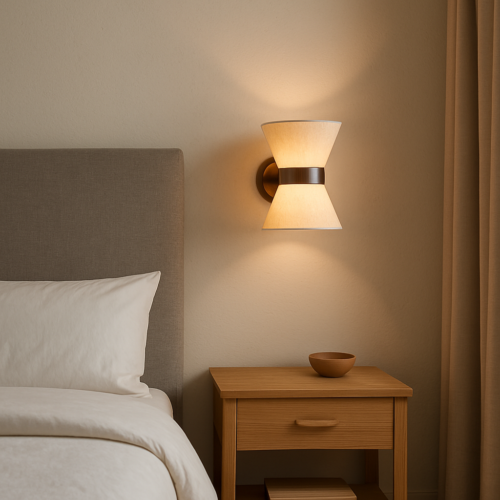 Baumwoll Silk Wandlampe im Wabi Sabi Stil für ein einzigartiges und beruhigendes Ambiente
