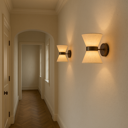Baumwoll Silk Wandlampe im Wabi Sabi Stil für ein einzigartiges und beruhigendes Ambiente