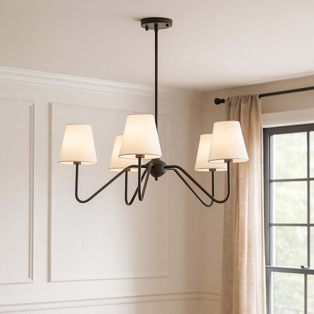 Lustre en Soie Élégant pour Chambre à Coucher