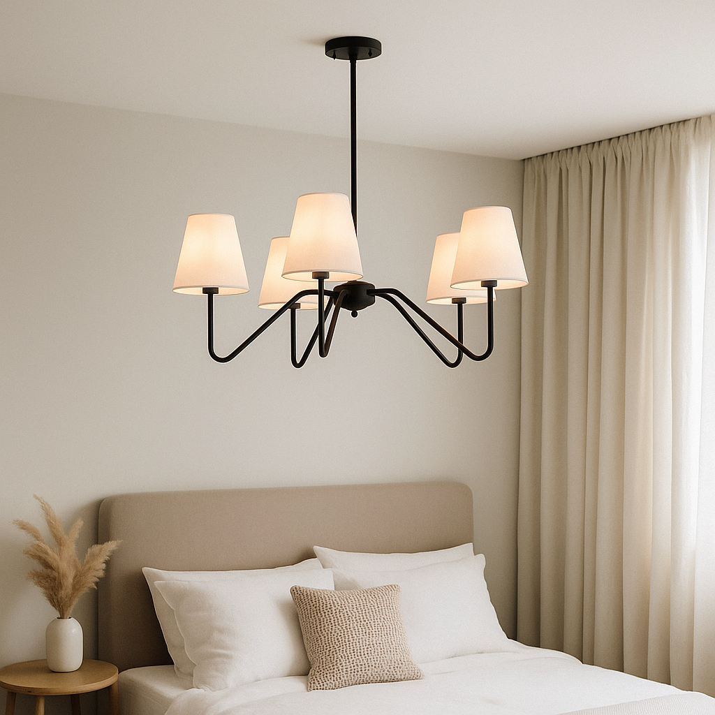 Lustre en Soie Élégant pour Chambre à Coucher