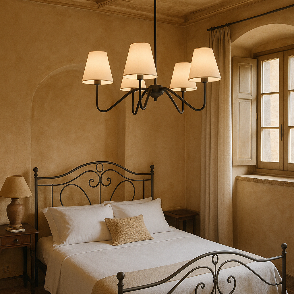 Lustre en Soie Élégant pour Chambre à Coucher