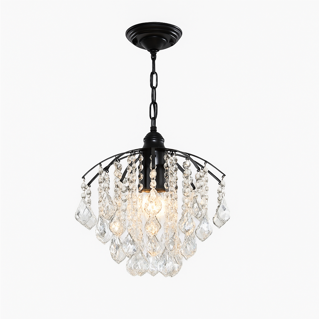Crystal Chandelier for Bedroom – Elegant Crystal Ceiling Light Fixture