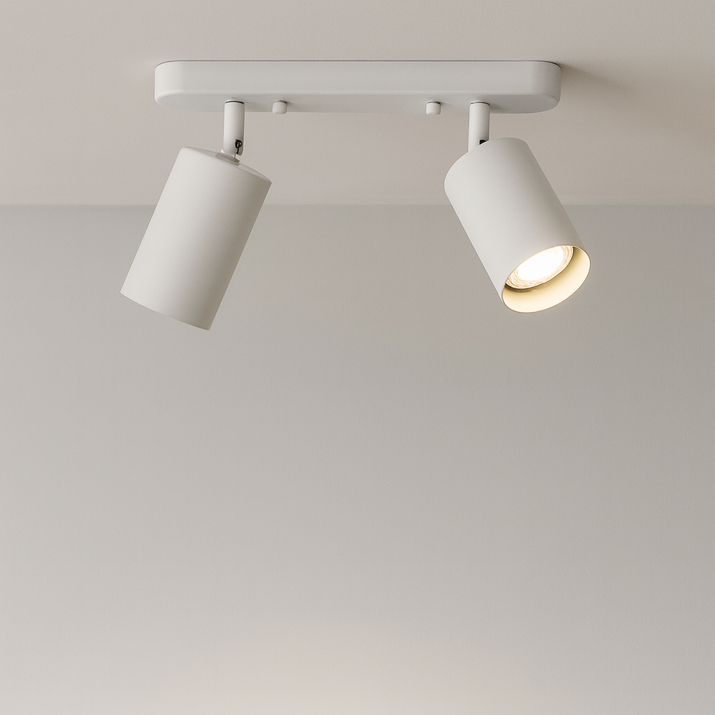 Spotlight de plafond à 2 têtes pivotantes pour un éclairage flexible