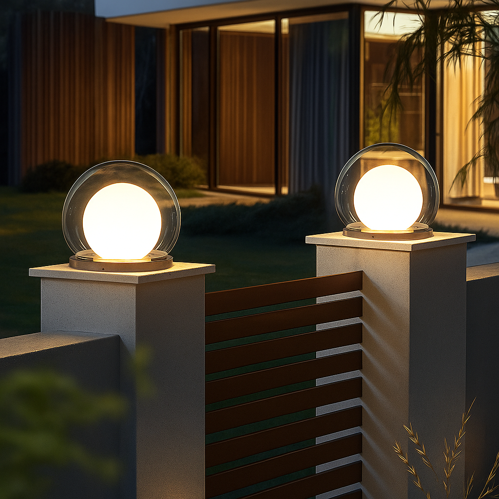 Lampa słupowa z motywem księżyca – elegancki dodatek do każdego wnętrza