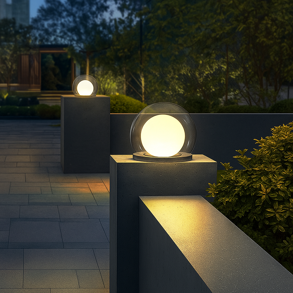 Lampa słupowa z motywem księżyca – elegancki dodatek do każdego wnętrza