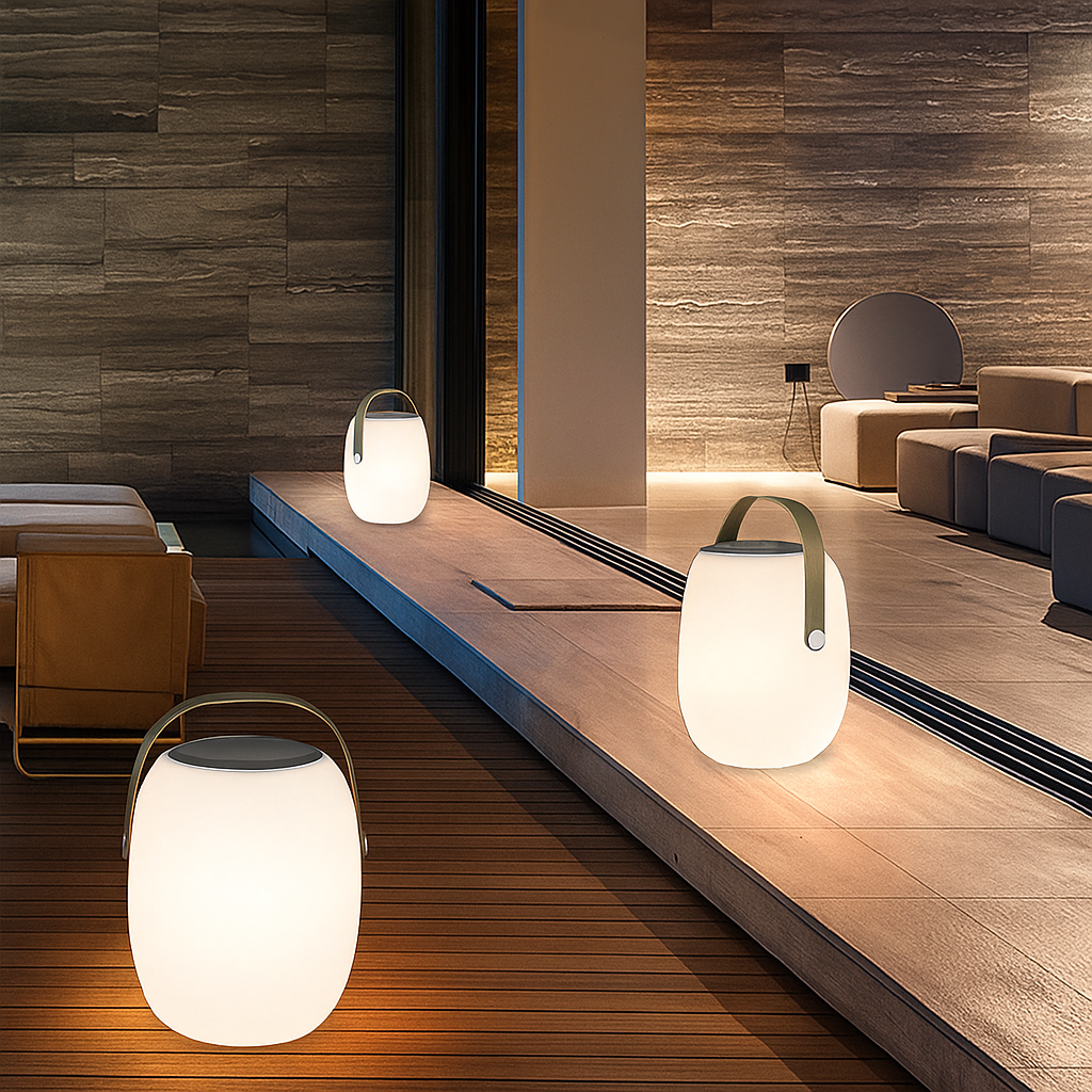 Lampe Solaire Portative pour Terrasse - Éclairage Écologique et Pratique