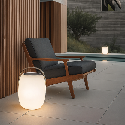 Lampe Solaire Portative pour Terrasse - Éclairage Écologique et Pratique