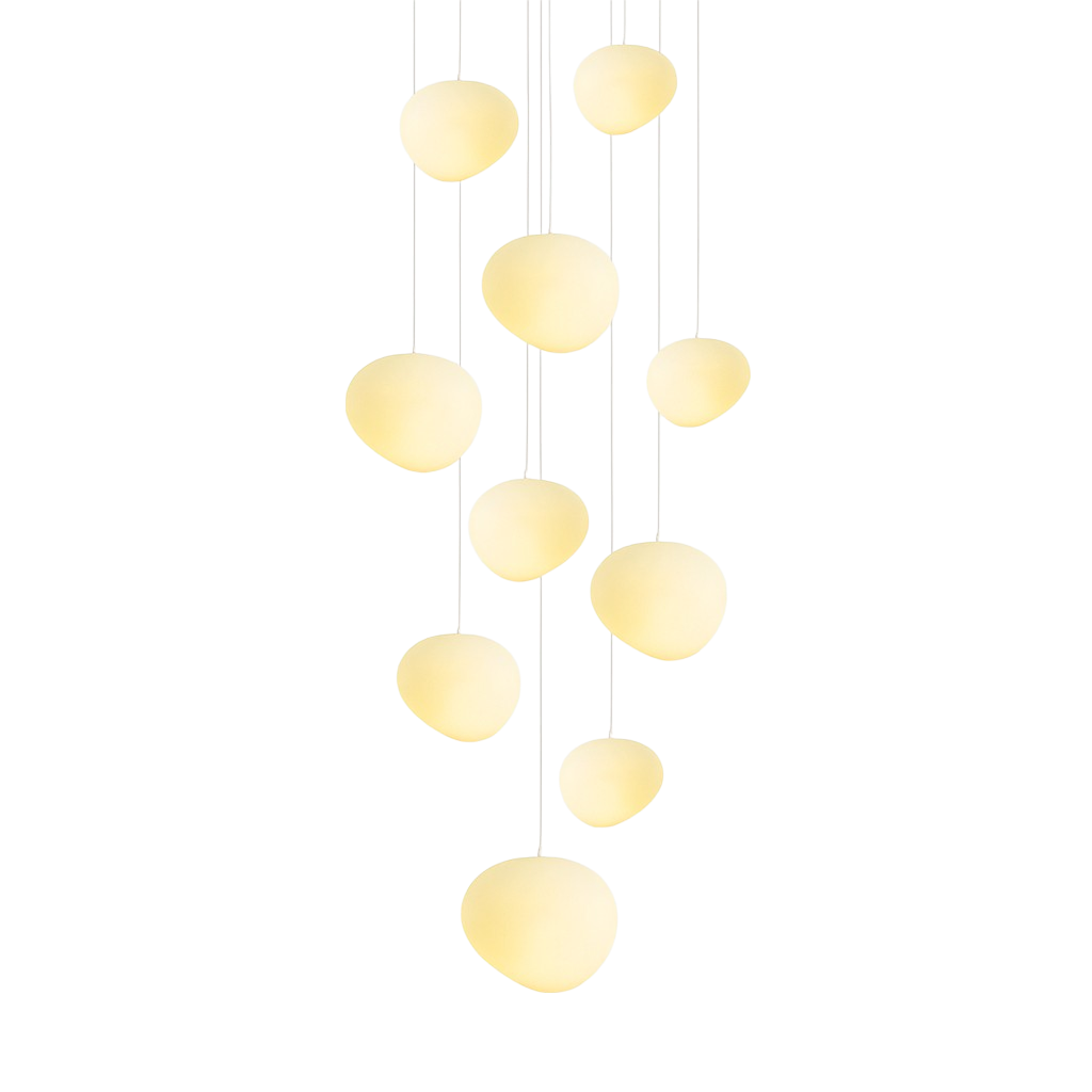 Nordic-Inspired Staircase Chandelier — Creative Modern Lighting for Hallways