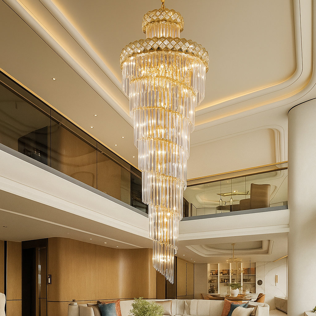 Elegant Modern Crystal Staircase Chandelier