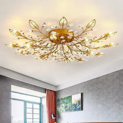 Lustre de plafond en cristal de luxe