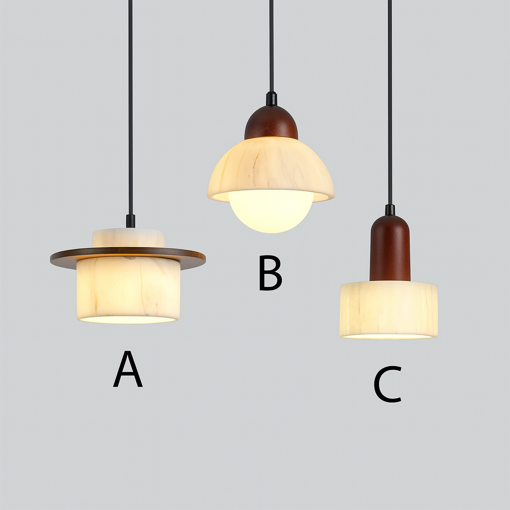 Lustre en marbre alabastre élégant pour une ambiance raffinée