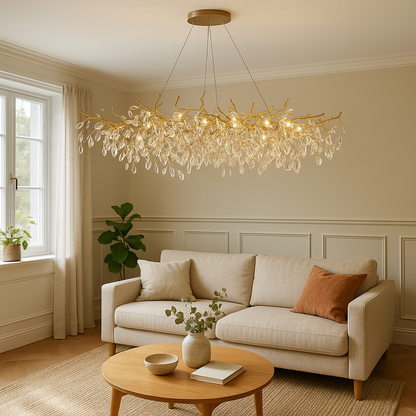 Lustre en verre au style français élégant