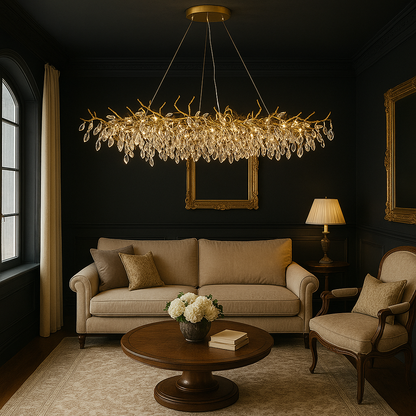 Lustre en verre au style français élégant