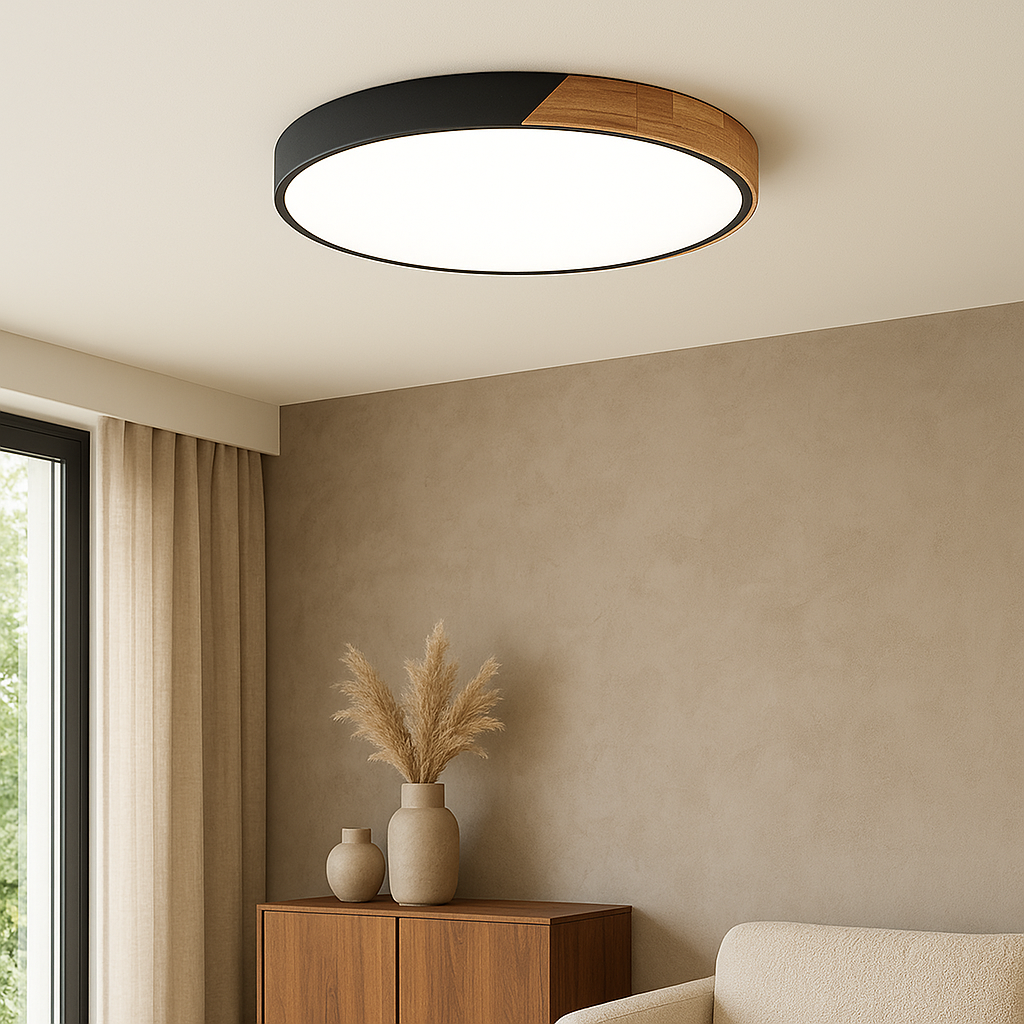 Lampe de plafond en bois nordique élégante