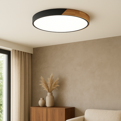 Lampe de plafond en bois nordique élégante