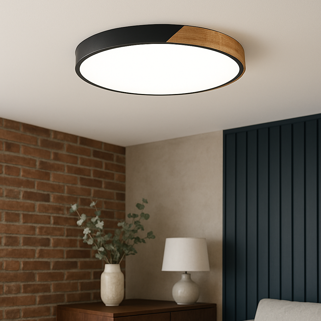 Lampe de plafond en bois nordique élégante