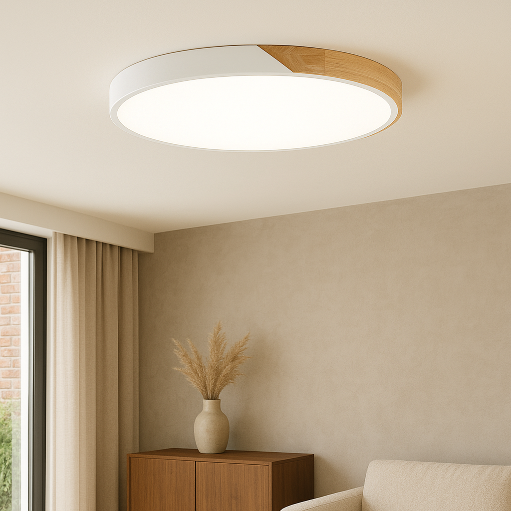 Lampe de plafond en bois nordique élégante