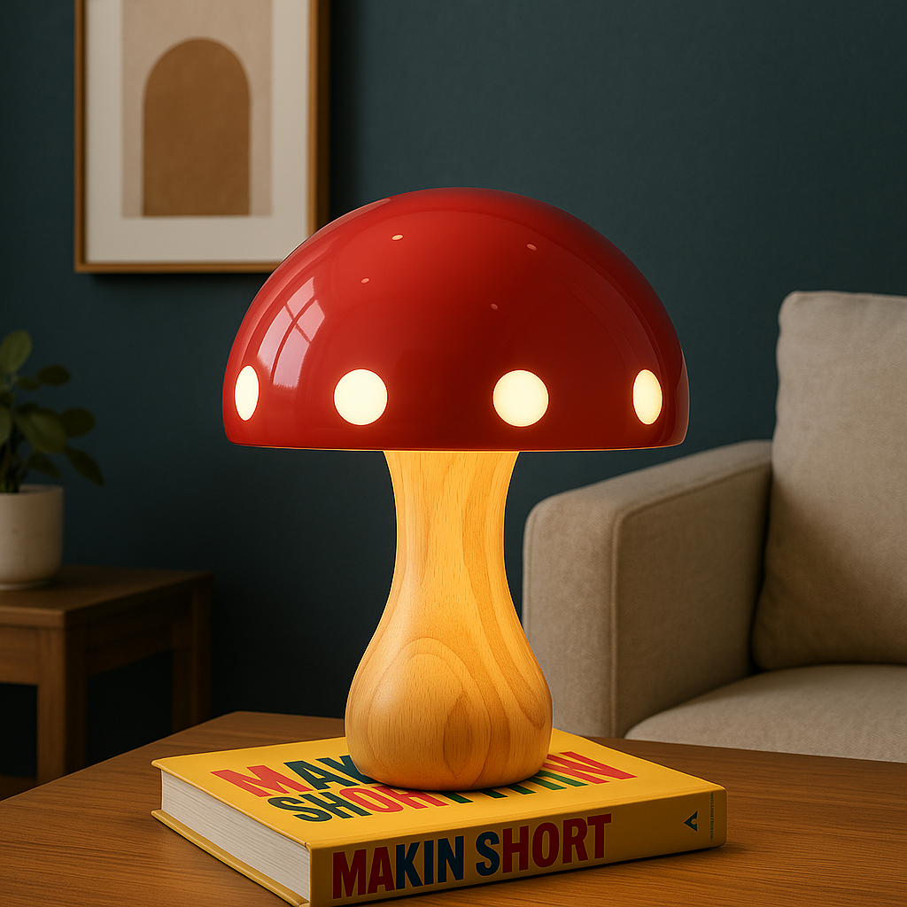Whimsical Mushroom Table Lamp for Cozy Ambient Lighting